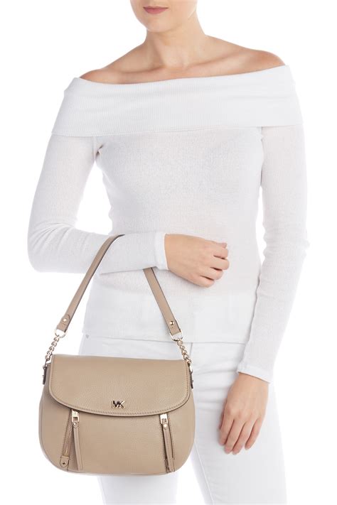 michael michael kors evie small shoulder flap bag truffle